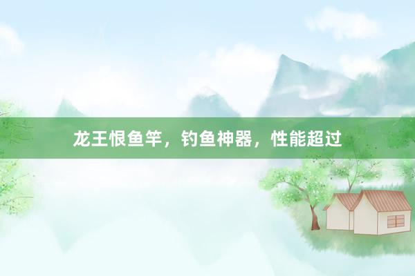 龙王恨鱼竿，钓鱼神器，性能超过